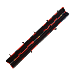 Snooker Lederkoffer 3/4 schwarz rot patch